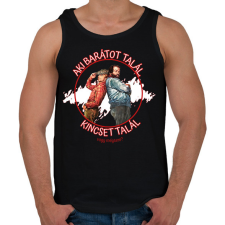 PRINTFASHION Aki barátot talál - Férfi atléta - Fekete atléta, trikó