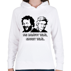 PRINTFASHION Aki barátot talál, kincset talál. - Női kapucnis pulóver - Fehér