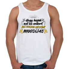 PRINTFASHION Aki boldog hétfőn - Férfi atléta - Fehér
