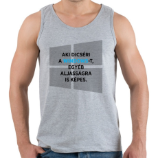 PRINTFASHION Aki dicséri a Windows-t - Férfi atléta - Sport szürke