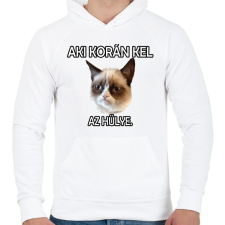PRINTFASHION Aki korán kel, az nem norma. - Férfi kapucnis pulóver - Fehér férfi pulóver, kardigán