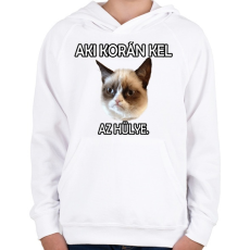 PRINTFASHION Aki korán kel, az nem norma. - Gyerek kapucnis pulóver - Fehér