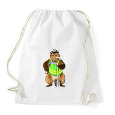 PRINTFASHION aki másnak vermet ás... - Sportzsák, Tornazsák - Fehér tornazsák