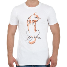 PRINTFASHION Akita - Férfi póló - Fehér férfi póló