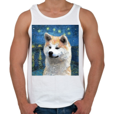 PRINTFASHION Akita festmény - Férfi atléta - Fehér atléta, trikó