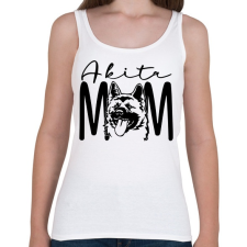 PRINTFASHION Akita Mom - Női atléta - Fehér női trikó