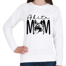 PRINTFASHION Akita Mom - Női pulóver - Fehér