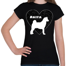 PRINTFASHION Akita - Női póló - Fekete