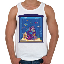 PRINTFASHION Akvárium - Férfi atléta - Fehér atléta, trikó