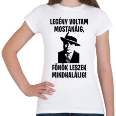 PRINTFASHION Al Capone főnök - Női póló - Fehér