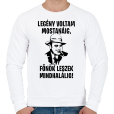 PRINTFASHION Al Capone legénybúcsú - Férfi pulóver - Fehér