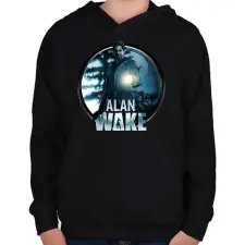 PRINTFASHION Alan Wake game - Gyerek kapucnis pulóver - Fekete gyerek pulóver, kardigán