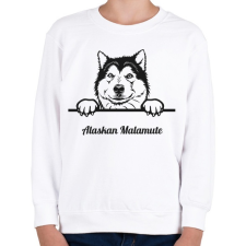 PRINTFASHION Alaskai Malamut - Gyerek pulóver - Fehér gyerek pulóver, kardigán