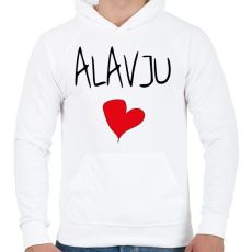 PRINTFASHION ALAVJU - I love you meme - Férfi kapucnis pulóver - Fehér