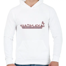 PRINTFASHION Alba Régia - Férfi kapucnis pulóver - Fehér