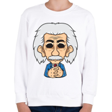 PRINTFASHION Albert Einstein - Gyerek pulóver - Fehér