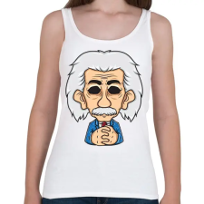 PRINTFASHION Albert Einstein - Női atléta - Fehér női trikó