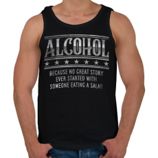 PRINTFASHION Alcohol - Férfi atléta - Fekete