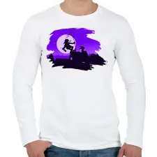 PRINTFASHION Alcoholic Santa - Paining mask - Férfi hosszú ujjú póló - Fehér férfi póló
