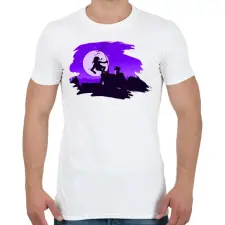 PRINTFASHION Alcoholic Santa - Paining mask - Férfi póló - Fehér férfi póló