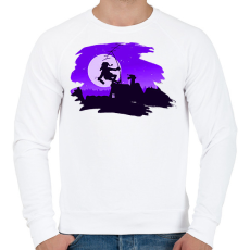 PRINTFASHION Alcoholic Santa - Paining mask - Férfi pulóver - Fehér