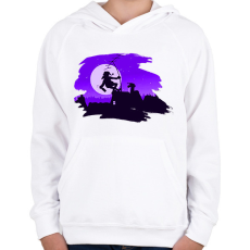 PRINTFASHION Alcoholic Santa - Paining mask - Gyerek kapucnis pulóver - Fehér