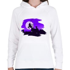 PRINTFASHION Alcoholic Santa - Paining mask - Női kapucnis pulóver - Fehér