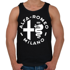 PRINTFASHION Alf'a Romeo Milano - Férfi atléta - Fekete