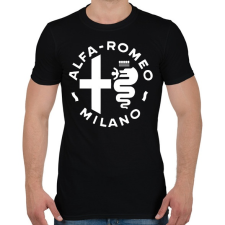 PRINTFASHION Alf'a Romeo Milano - Férfi póló - Fekete férfi póló