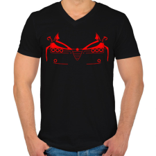 PRINTFASHION Alfa 159 piros - Férfi V-nyakú póló - Fekete férfi póló