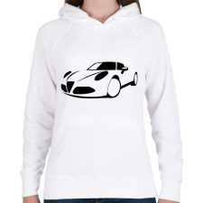 PRINTFASHION Alfa Rome 8C 01 - Női kapucnis pulóver - Fehér női pulóver, kardigán