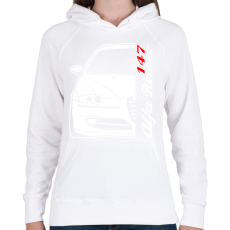 PRINTFASHION Alfa Romeo 147 01 - Női kapucnis pulóver - Fehér