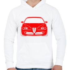 PRINTFASHION Alfa Romeo 147 05 - Férfi kapucnis pulóver - Fehér férfi pulóver, kardigán