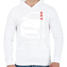 PRINTFASHION Alfa Romeo 159 001 - Férfi kapucnis pulóver - Fehér férfi pulóver, kardigán