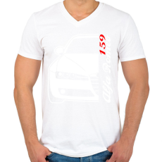 PRINTFASHION Alfa Romeo 159 001 - Férfi V-nyakú póló - Fehér