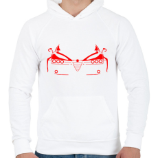 PRINTFASHION Alfa romeo 159 - Férfi kapucnis pulóver - Fehér