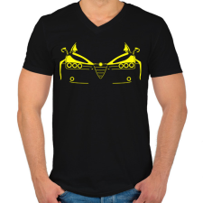 PRINTFASHION Alfa Romeo 159 sárga - Férfi V-nyakú póló - Fekete férfi póló