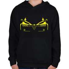 PRINTFASHION Alfa Romeo 159 sárga - Gyerek kapucnis pulóver - Fekete gyerek pulóver, kardigán