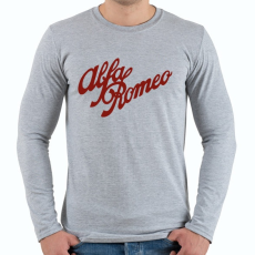 PRINTFASHION Alfa Romeo bordó - Férfi hosszú ujjú póló - Sport szürke