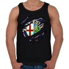 PRINTFASHION Alfa Romeo - Férfi atléta - Fekete atléta, trikó
