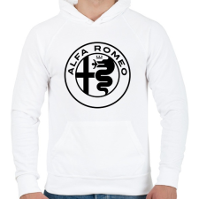 PRINTFASHION Alfa Romeo - Férfi kapucnis pulóver - Fehér férfi pulóver, kardigán