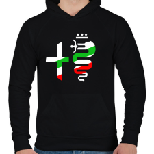 PRINTFASHION Alfa Romeo  - Férfi kapucnis pulóver - Fekete férfi pulóver, kardigán