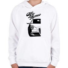 PRINTFASHION Alfa Romeo Mito - Black - Gyerek kapucnis pulóver - Fehér gyerek pulóver, kardigán