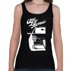 PRINTFASHION Alfa Romeo Mito - White - Női atléta - Fekete