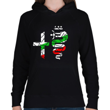 PRINTFASHION Alfa Romeo  - Női kapucnis pulóver - Fekete női pulóver, kardigán