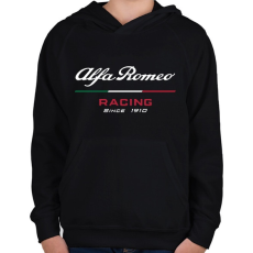 PRINTFASHION Alfa Romeo racing since 1910 - fehér - Gyerek kapucnis pulóver - Fekete