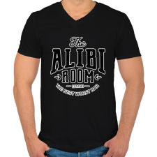 PRINTFASHION alibi shameless - Férfi V-nyakú póló - Fekete férfi póló