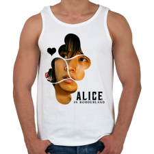 PRINTFASHION Alice in borderland arisu fekete - Férfi atléta - Fehér atléta, trikó