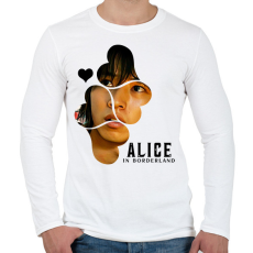 PRINTFASHION Alice in borderland arisu fekete - Férfi hosszú ujjú póló - Fehér