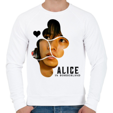 PRINTFASHION Alice in borderland arisu fekete - Férfi pulóver - Fehér